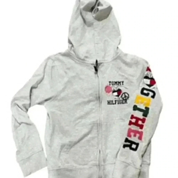 Tommy Hilfiger Full Zip Up Hoodie Sweatshirt Boys Sz Medium 8/10 - Picture 6 of 12